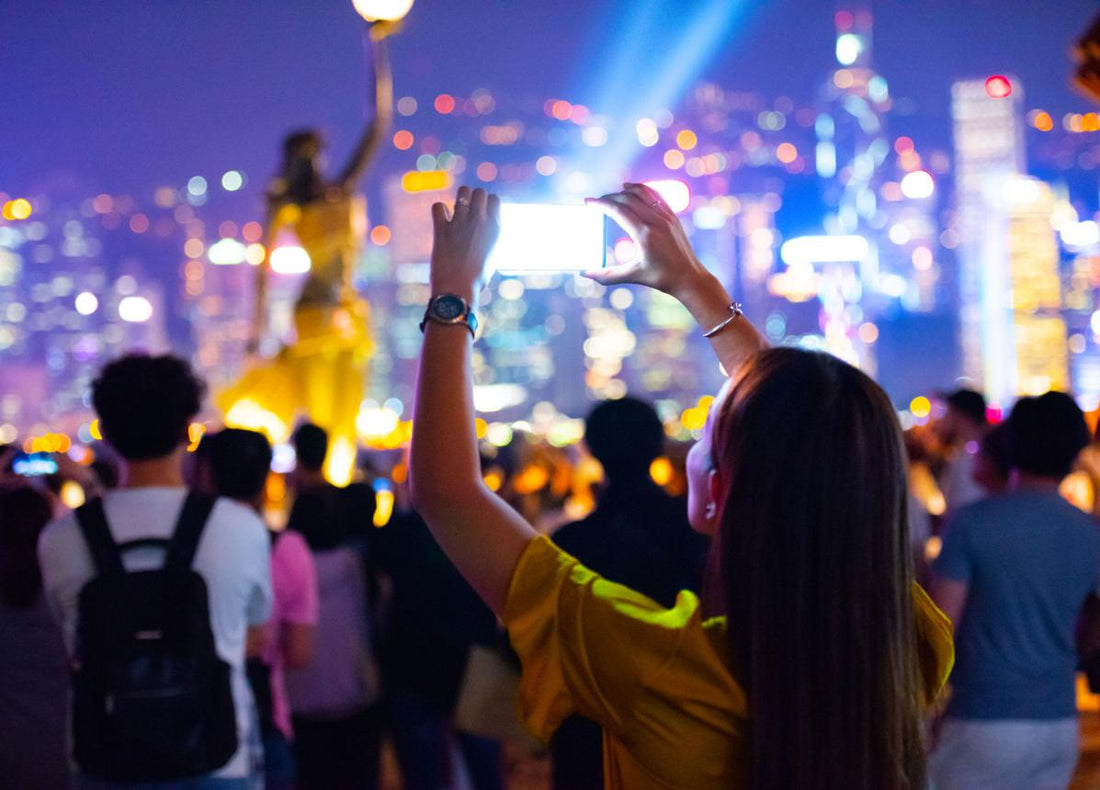 Confident traveler using china hong kong travel apps with reliable esim connection