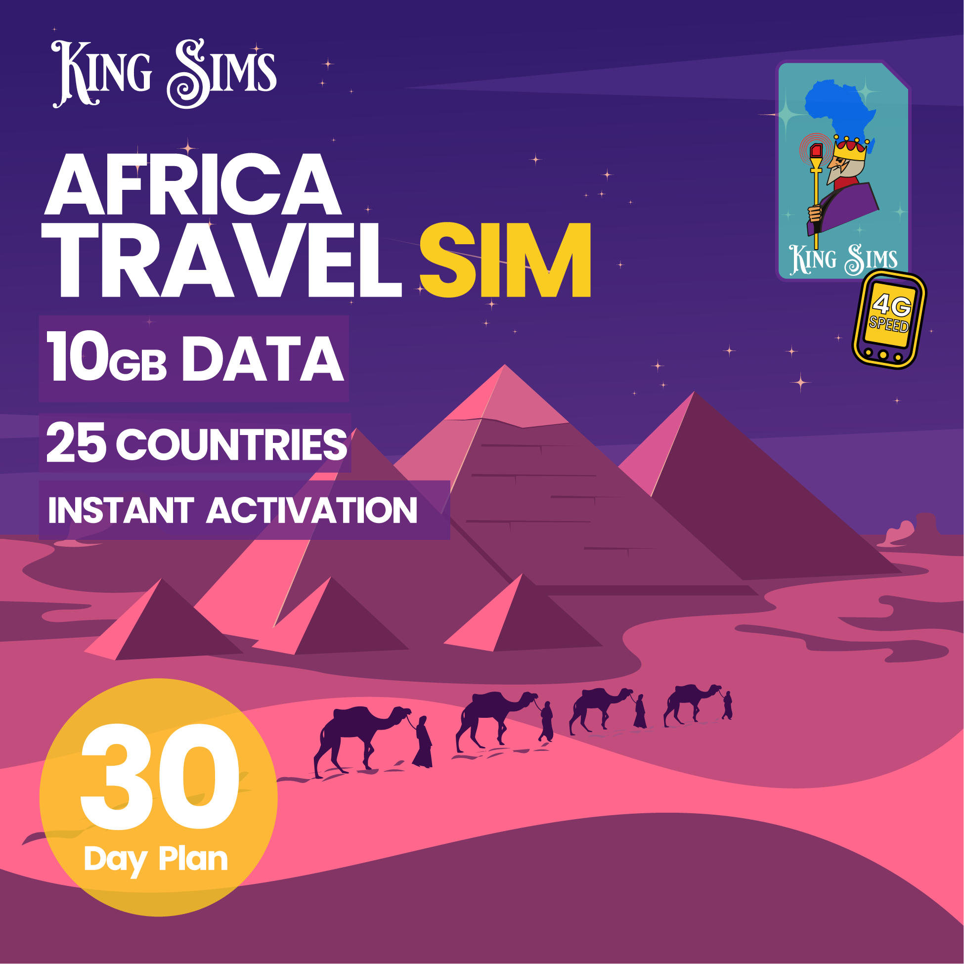 Africa Travel SIM  - 10GB Data
