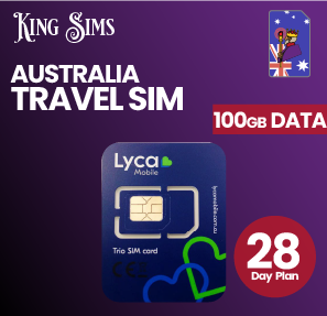 Australia 4G Travel Sim - 100GB Data - Unlimited Calls & Texts - 28 Days