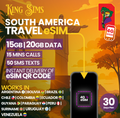 South America eSIM | 15GB to 20GB Data