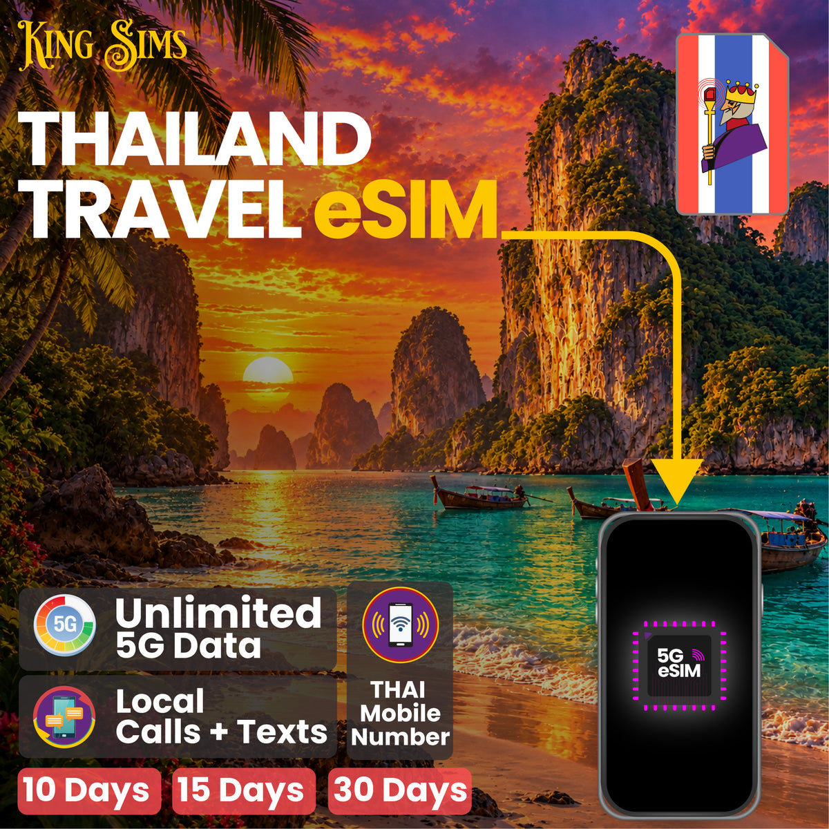 Thailand eSIM | Unlimited Data  - TRUE Network