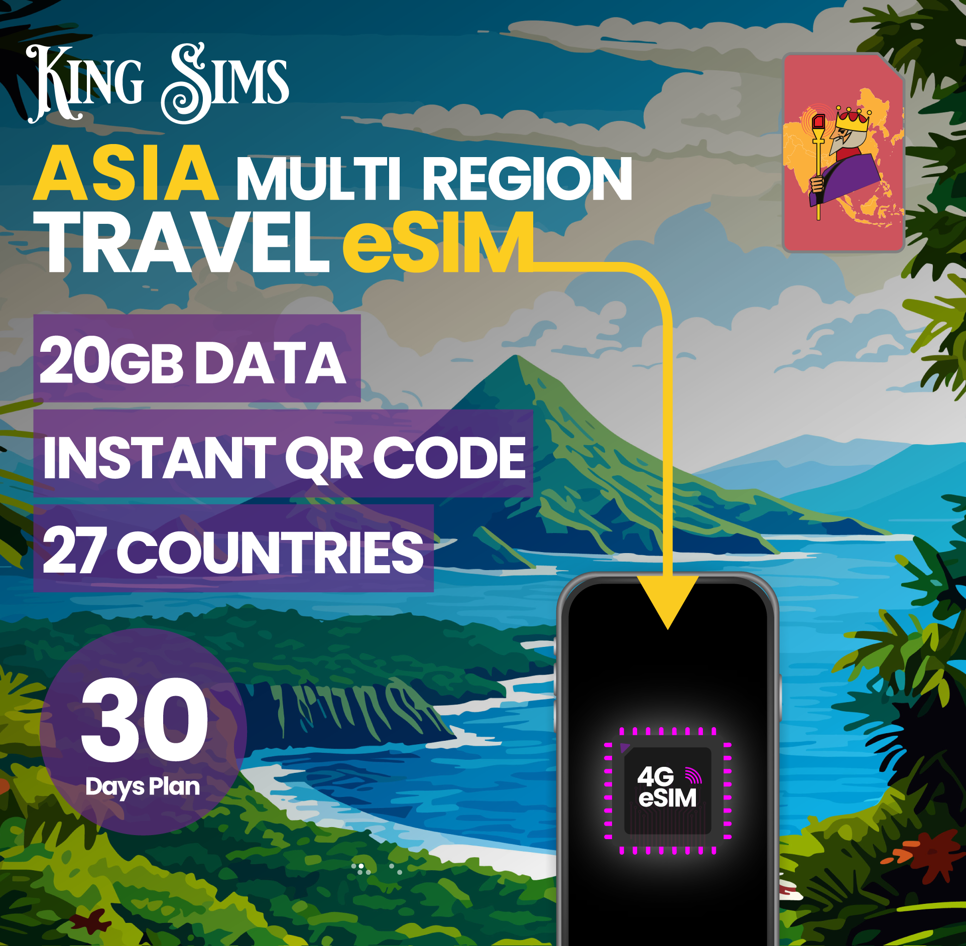 Asia eSIM | 15GB to 20GB Data - Image 3