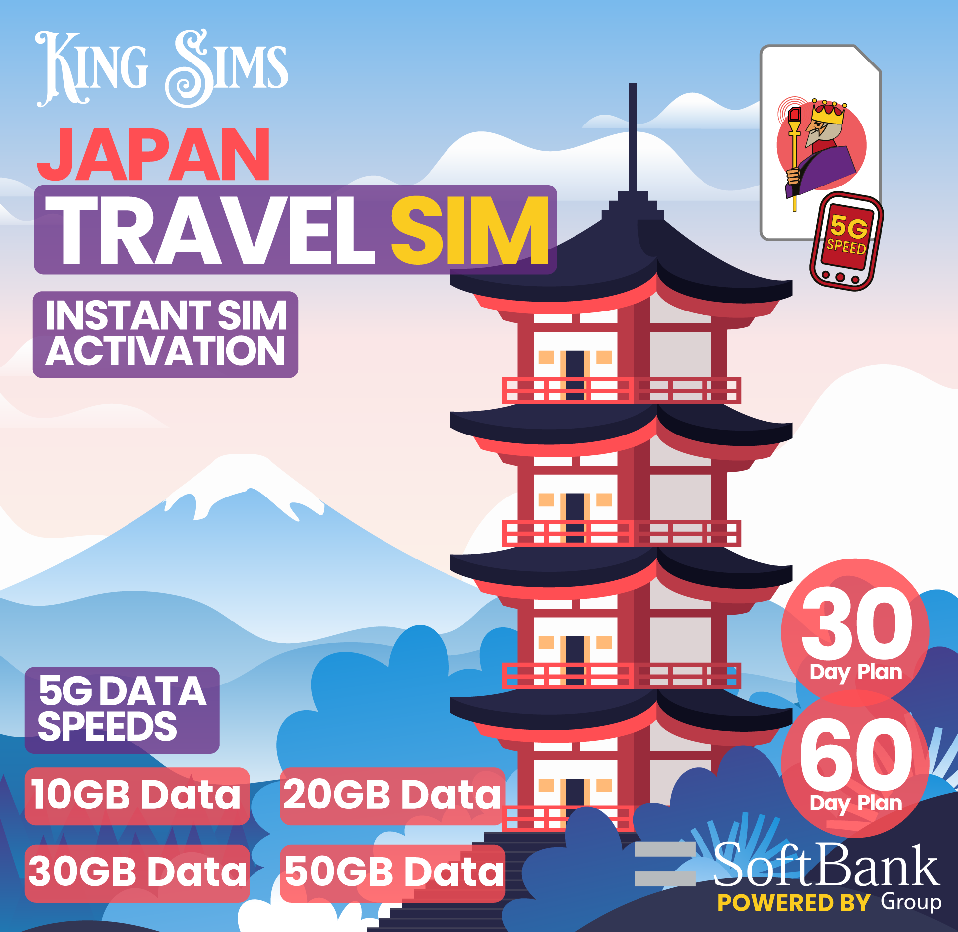 Sijuan - JAPAN E-SI 5GB - 14DAYS - P600 10GB - 30DAYS - P1250