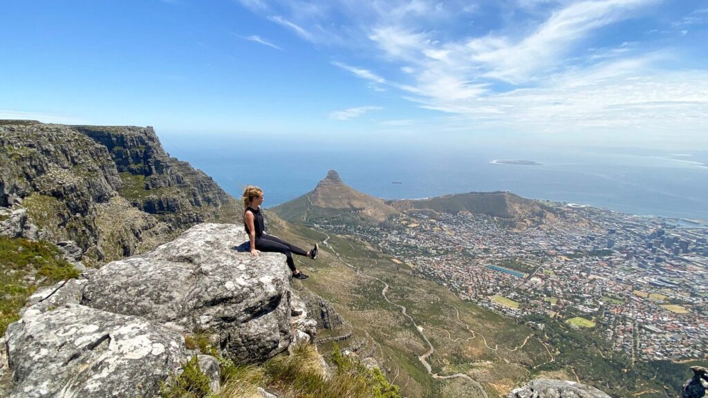 traveler enjoying time in mountains