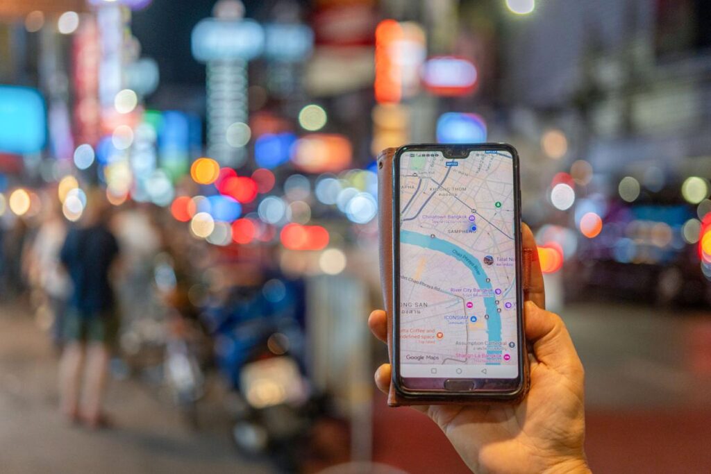 Using Google Maps in Tokyo with Japan eSIM for navigation